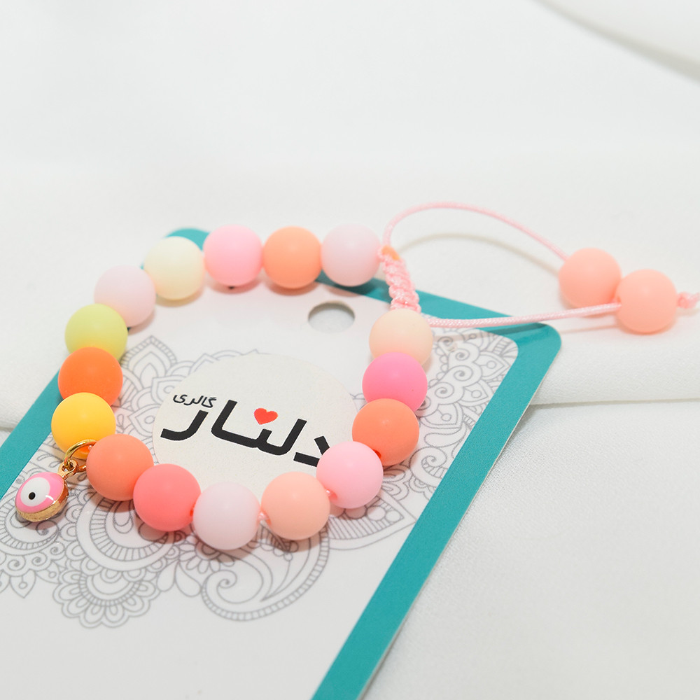 دستبند دلنار گالری مدل چشم نظر و مهره آبنباتی