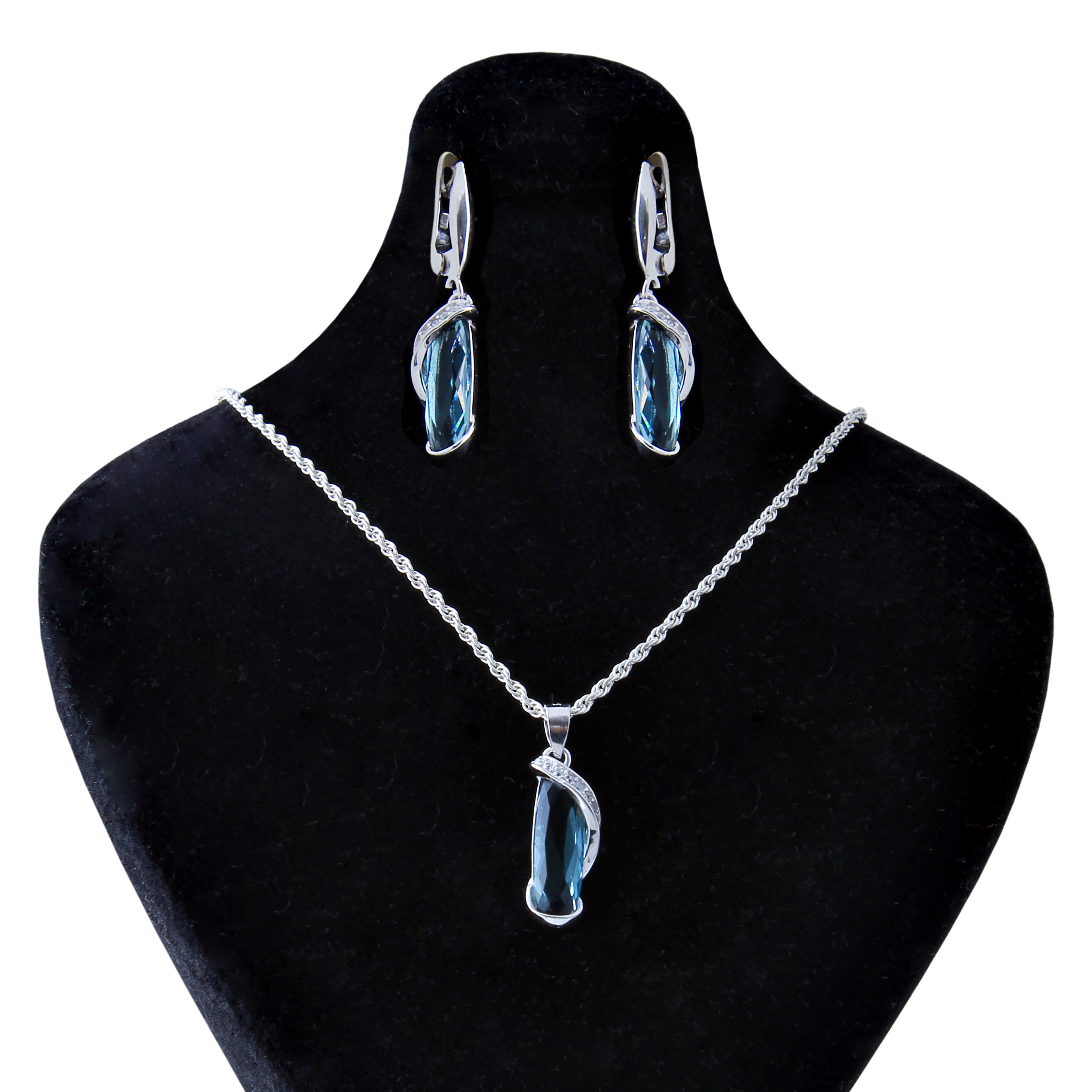   نیم ست نقره زنانه بازرگانی میلادی کد NTR_167