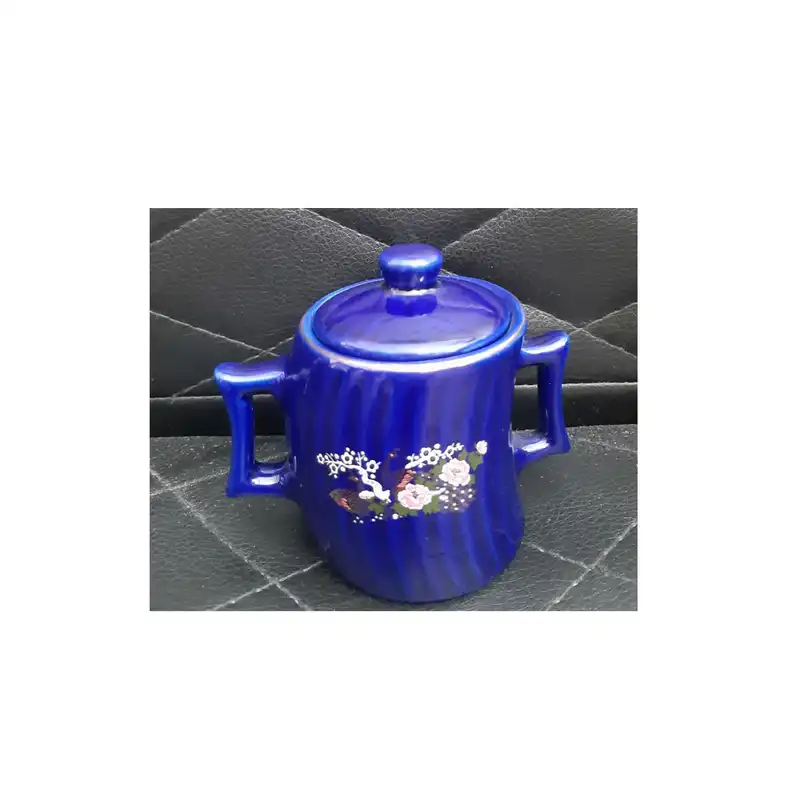 قندان سرامیکی طرح گل و مرغی کد A1