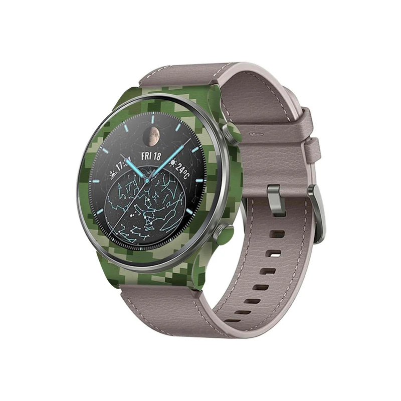  برچسب ماهوت طرح Army-Green-Pixel مناسب برای ساعت هوشمند هوآوی Watch GT 2 Pro