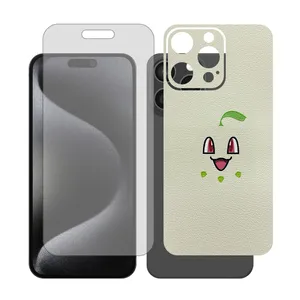 Glass Together model matte screen protector suitable for Apple iPhone 15 Pro Max mobile phone with cover sticker on the back of the phone