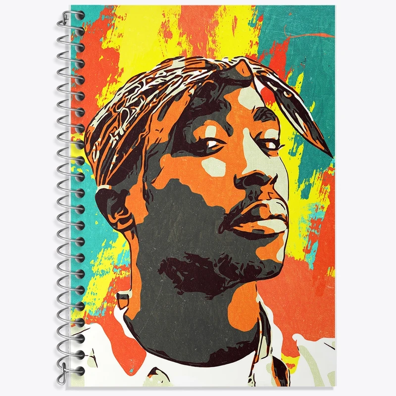 دفتر لغت 50 برگ خندالو طرح توپاک شکور (Tupac Shakur) کد F1817