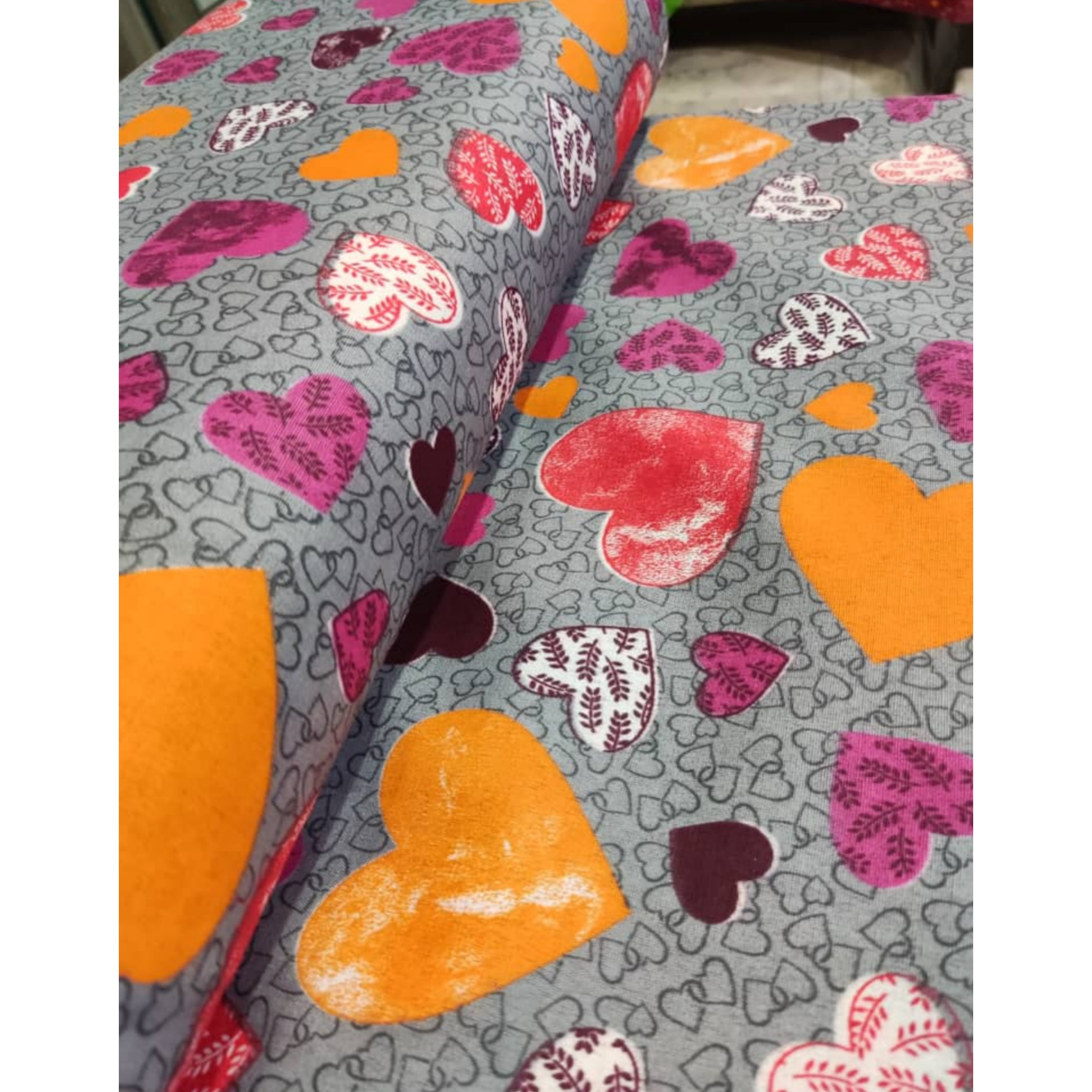 پارچه ملحفه مدل قلب کد 504