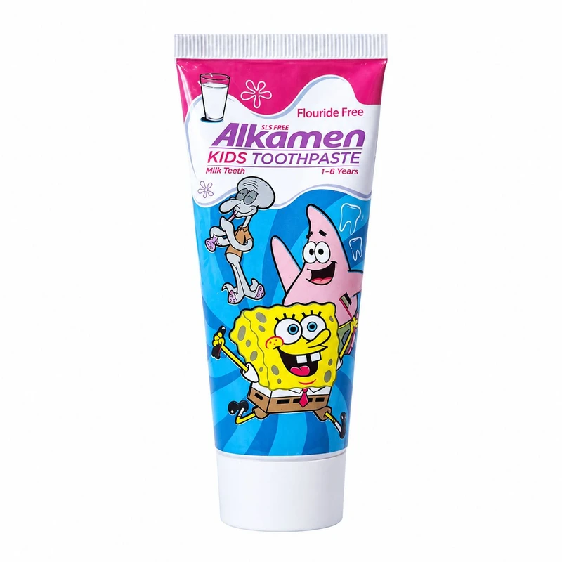 خمیردندان کودک آلکامن مدل Kids Toothpaste 1-6 Years با طعم شکلات حجم 75 میلی‌لیتر