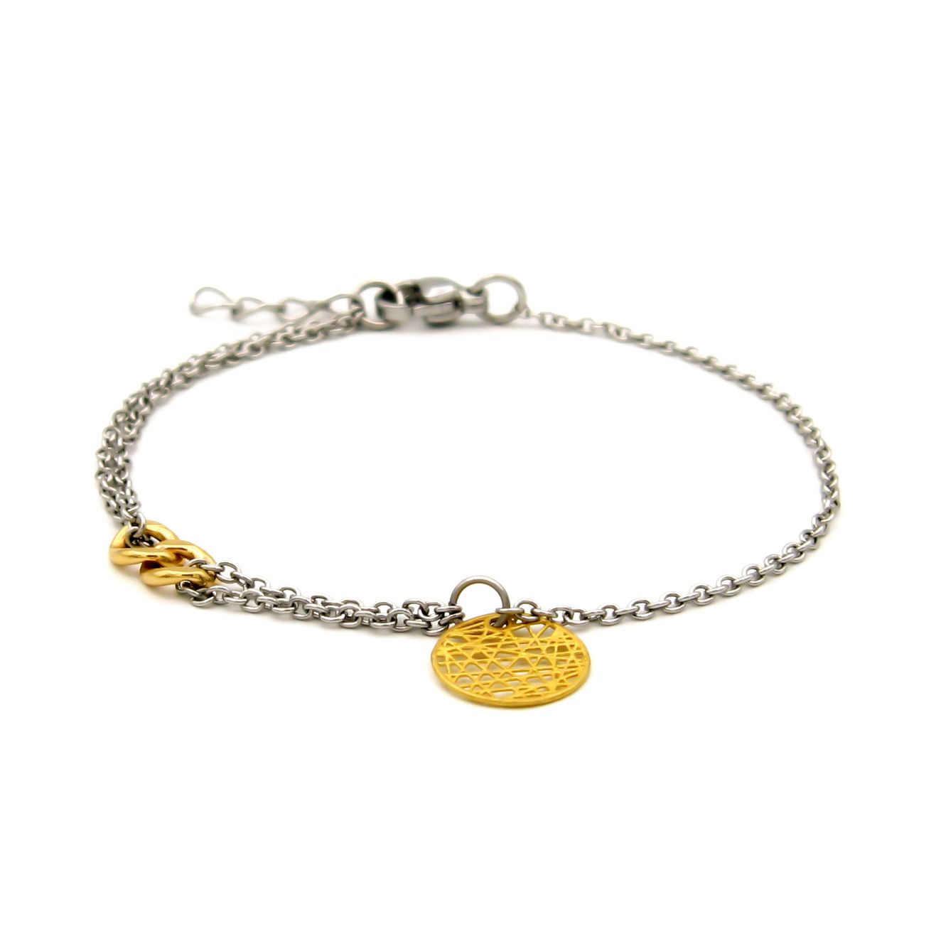 دستبند طلا 18 عیار زنانه مانچو مدل bfg234 -  - 2