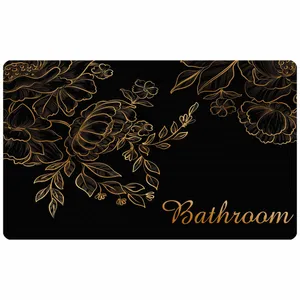 پادری مدل سه لایه رویه مخمل طرح حمام کد 1418 سایز 75x45 سانتی متر