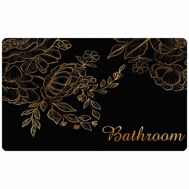 پادری مدل سه لایه رویه مخمل طرح حمام کد 1418 سایز 75x45 سانتی متر