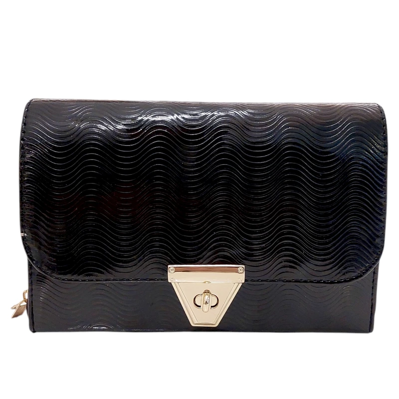 کیف رودوشی دخترانه مدل ۲ زیپ طرح موج