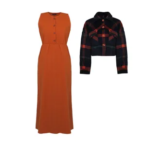 ست کت و سارافون زنانه بنیس مدل دوی