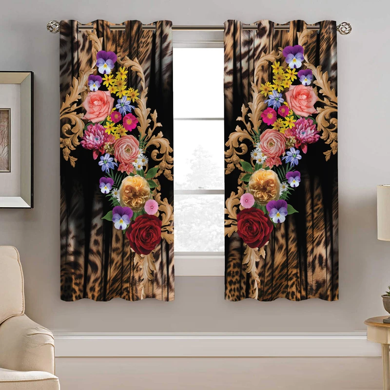 پرده نیروانا طرح گل مدل مخمل کد 4860 سایز 140×200 سانتی متر