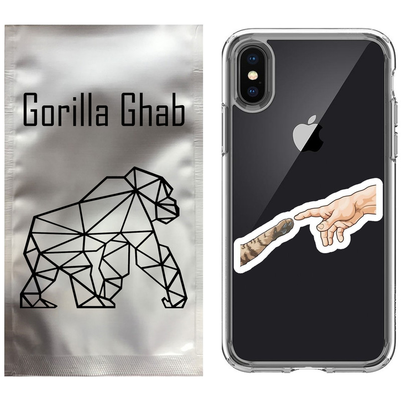 کاور گوریلا قاب مدل CLG کد 94 طرح دست گربه مناسب برای گوشی موبایل اپل iPhone X / XS