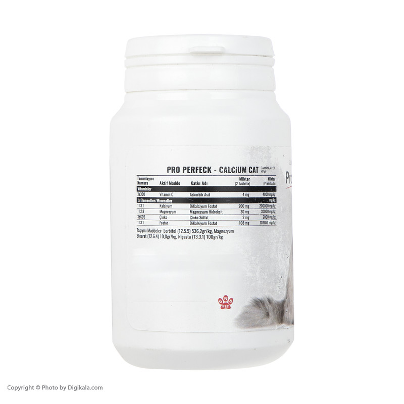 قرص مکمل گربه پروپرفک مدل Calcium بسته 150 عددی
