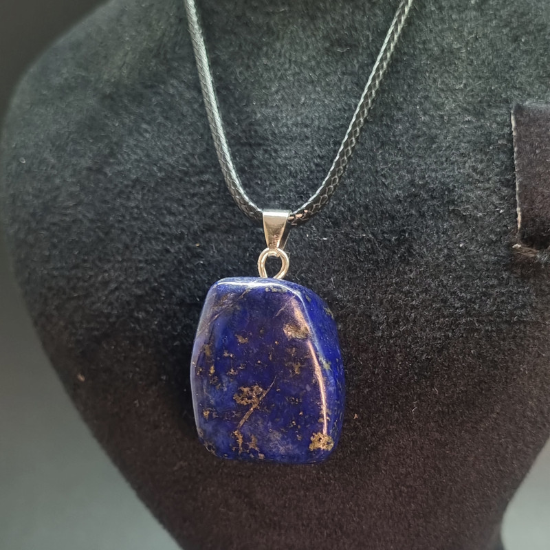 گردنبند مدل سنگ لاجورد آبی کد LK2