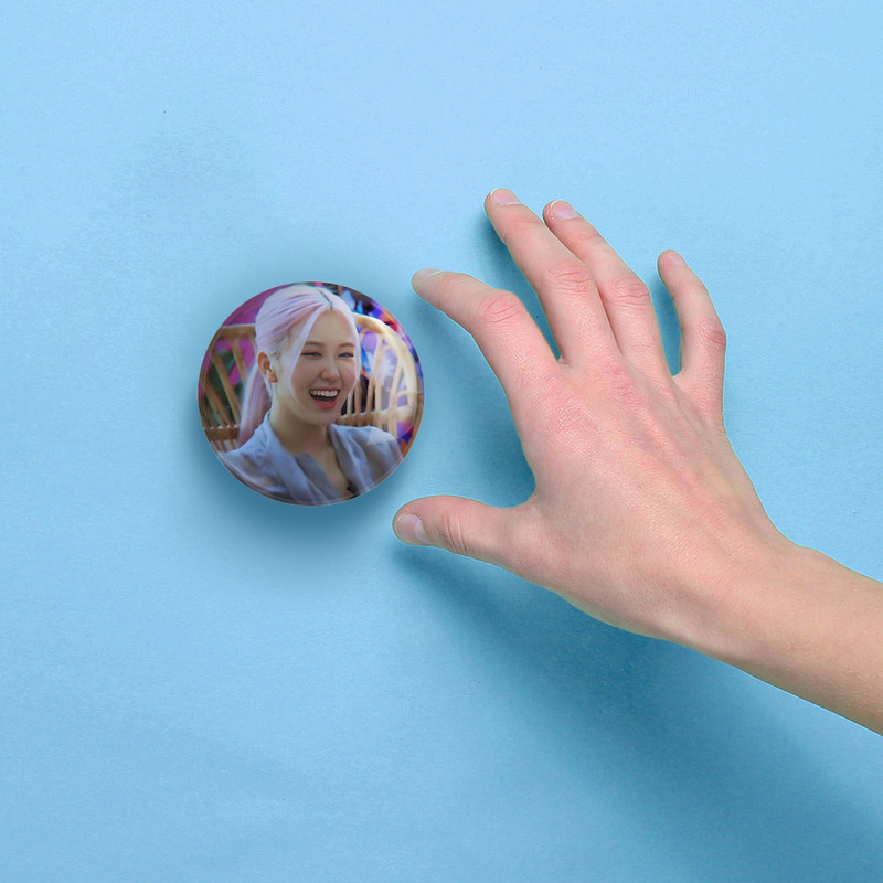 آینه جیبی خندالو مدل رزی گروه بلک پینک Black Pink  کد 3102