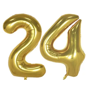 بادکنک فویلی پارتی لند تهران طرح عدد بیست و چهار کد twenty four24 بسته 2 عددی