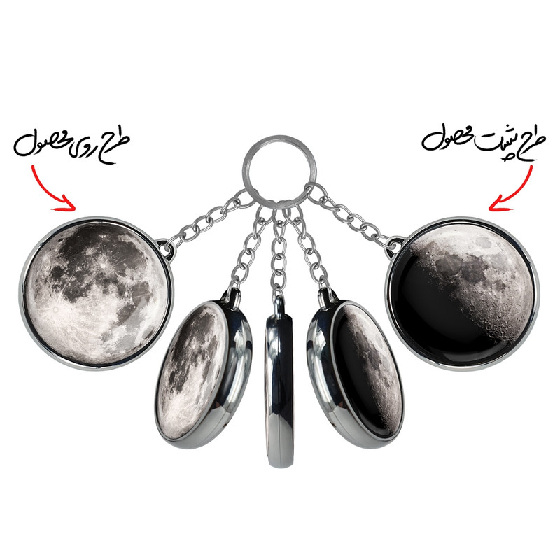 جاکلیدی خندالو طرح ماه مدل دوطرفه کد 2961629617 جاکلیدی خندالو طرح ماه مدل دوطرفه کد 2961629617