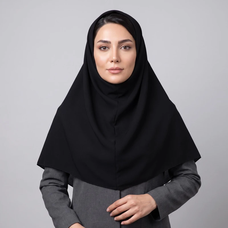 مقنعه مدل کرپ کد 100