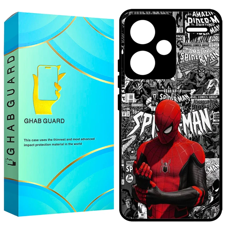 کاور قاب گارد طرح اسپایدر من مدل GCHPN13PL مناسب برای گوشی موبایل شیائومی Redmi Note 13 Pro Plus