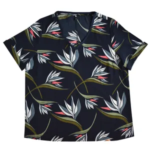 بلوز آستین کوتاه زنانه هیما مدل گل  کد 020