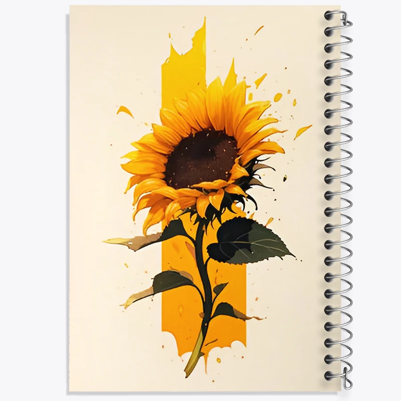 دفتر لیست خرید 50 برگ خندالو طرح گل آفتابگردان کد N5738