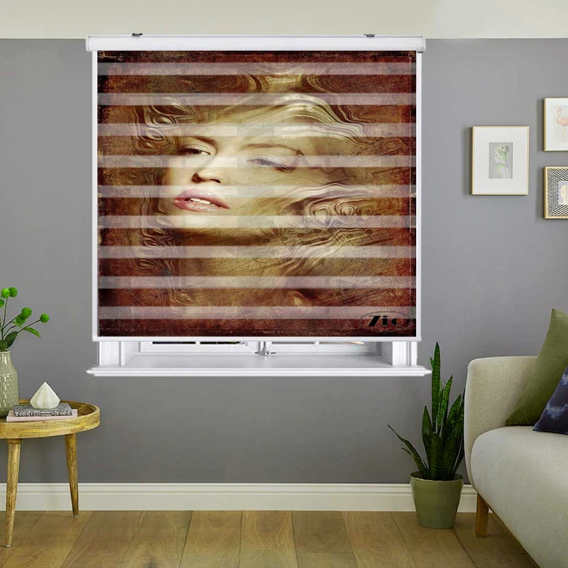 پرده زبرا زیو کد W4069 سایز 150X150 سانتی متر