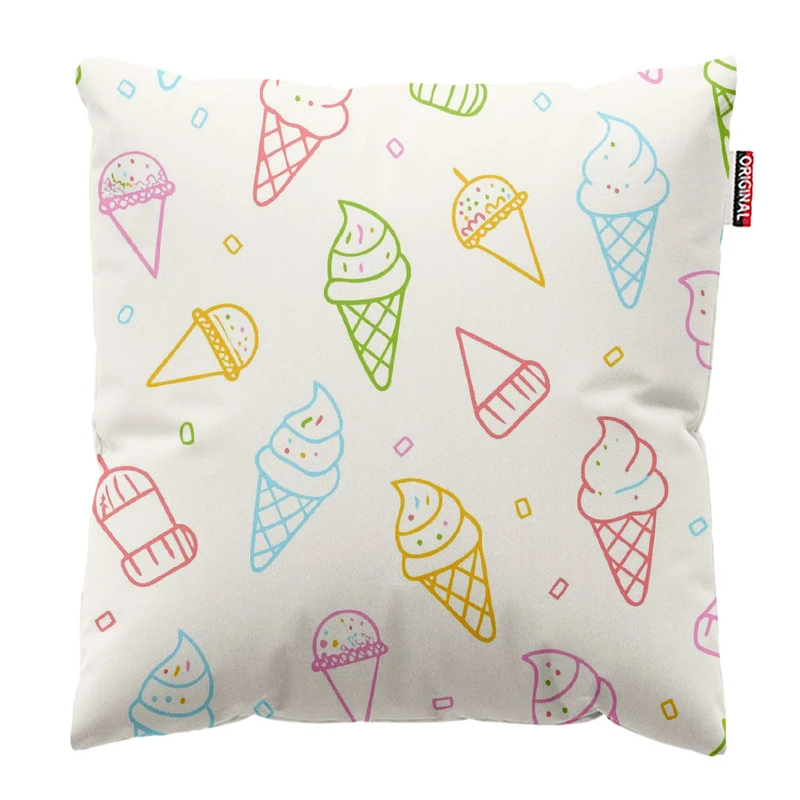  کوسن پاد آفرین طرح بستنی کد 3342 سایز 30*30 سانتی متر