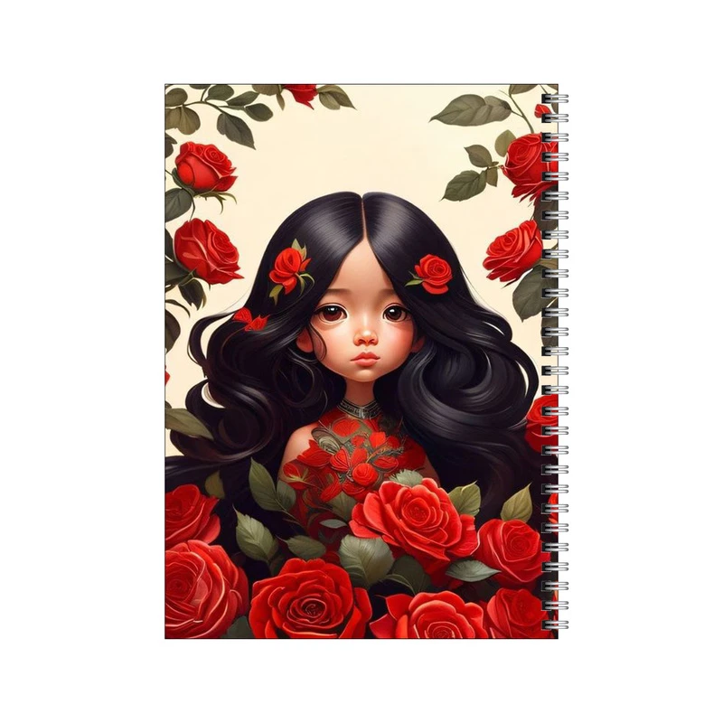 دفتر مشق 80 برگ بامبیلیپ طرح دختر و گل کد 7381324