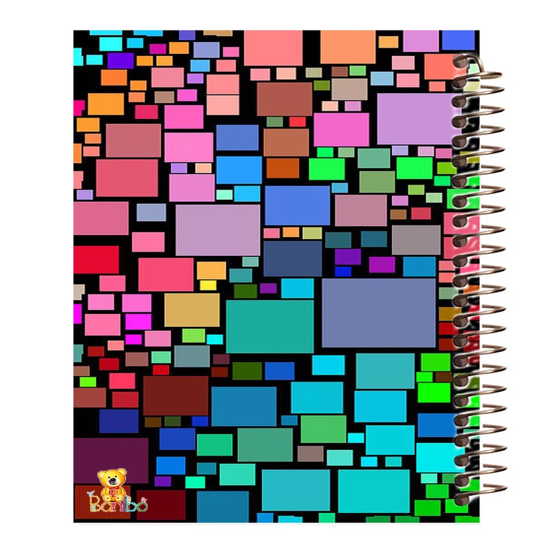 دفتر مشق 100 برگ بانیبو طرح  چندرنگ کد 815