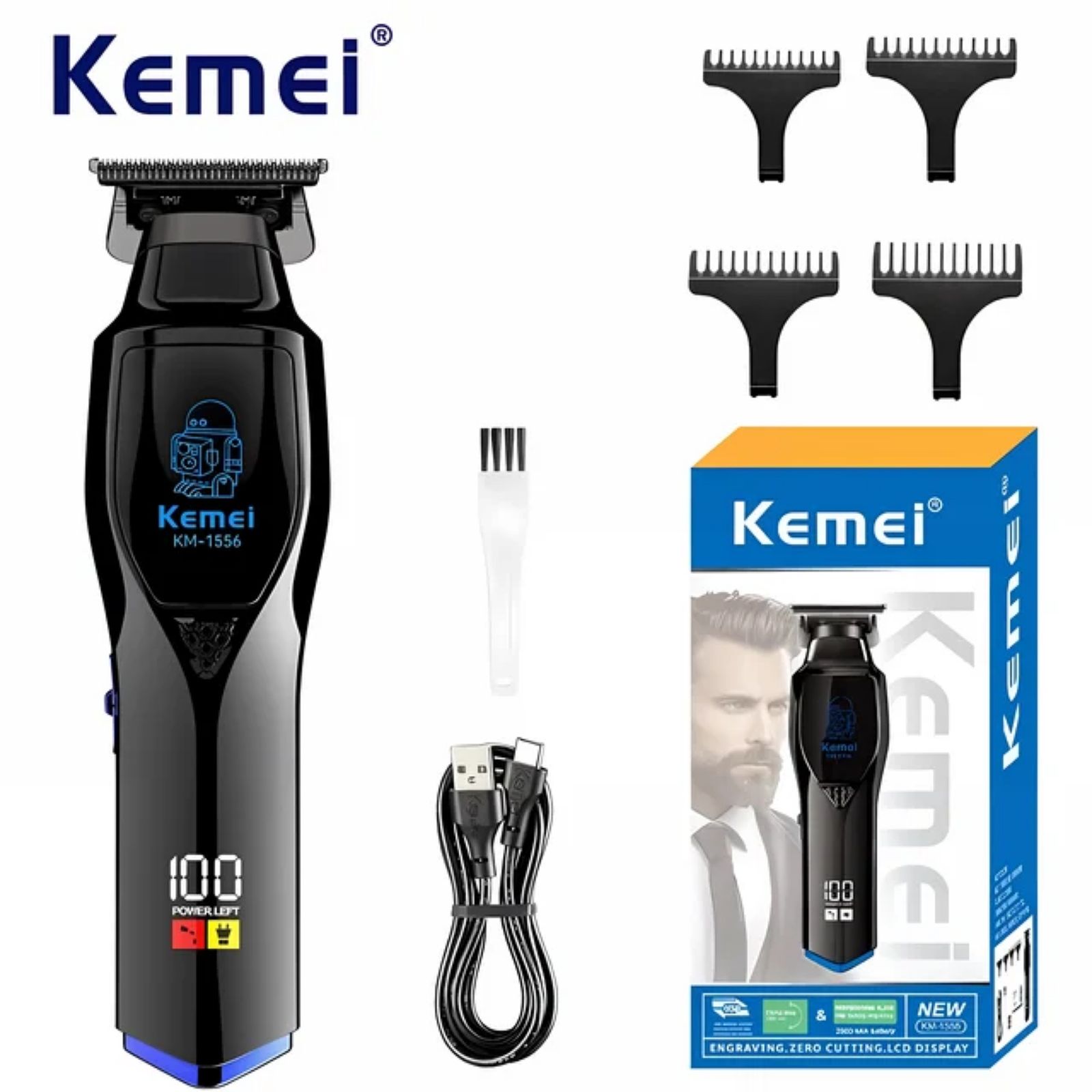 ماشین اصلاح موی سر و صورت کیمی مدل KM-1556 -  - 5