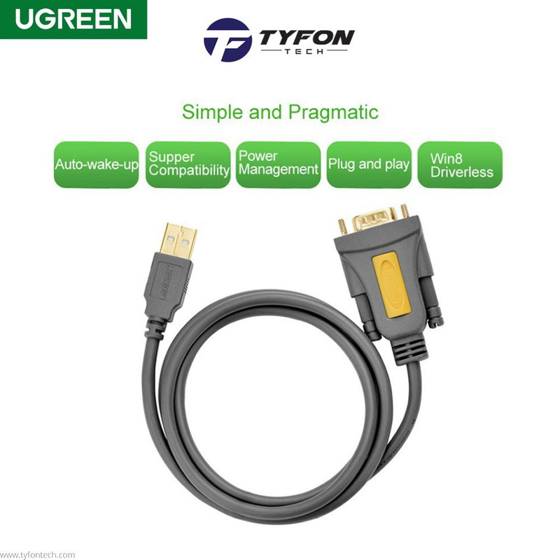 کابل تبدیل USB به سریال RS232 یوگرین مدل CR104