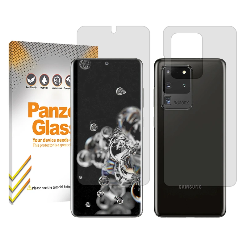 محافظ صفحه نمایش شفاف پنزر گلس مدل Resistant مناسب برای گوشی موبایل سامسونگ Galaxy S20 Ultra به همراه محافظ پشت گوشی