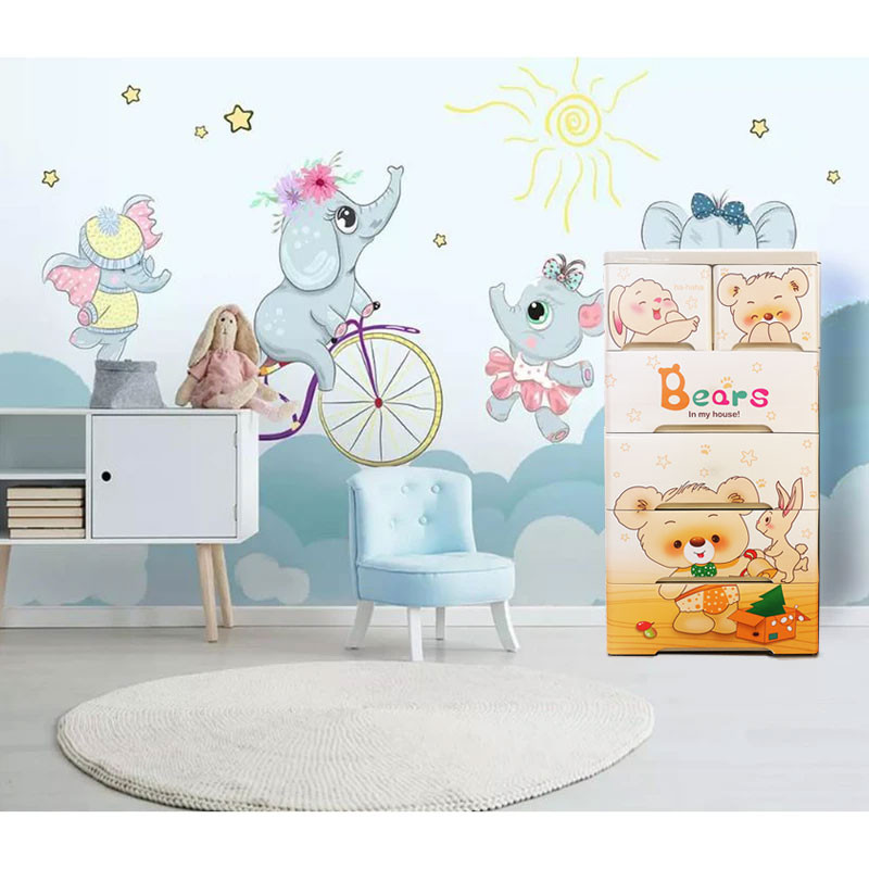 فایل کشویی الوند پلاستیک  طرح خرس کد KH-755