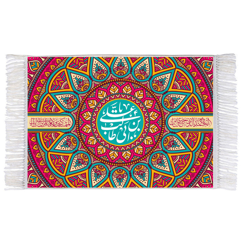 فرش ماشینی دیوارکوب اطلس آبی مدل یا علی بن ابی طالب کد T3872 فرش ماشینی دیوارکوب اطلس آبی مدل یا علی بن ابی طالب کد T3872