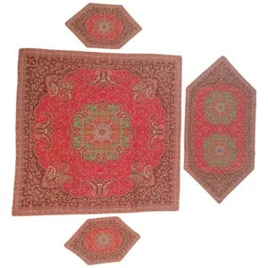 ست 4 تکه رومیزی ترمه مدل ترنج