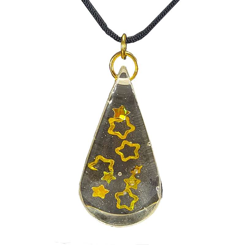 گردنبند دخترانه مدل قطره و ستاره