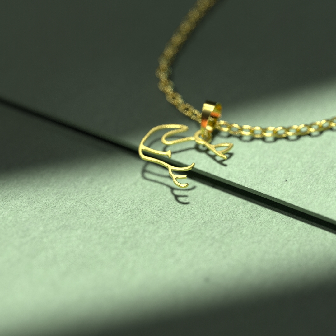 گردنبند طلا 18 عیار زنانه مدوپد مدل کرگدن کد B3-1-1285