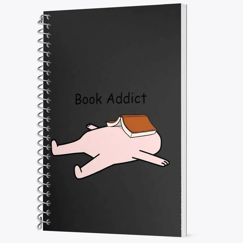 دفتر زبان 50 برگ خندالو مدل دو خط طرح کتاب کد 25856