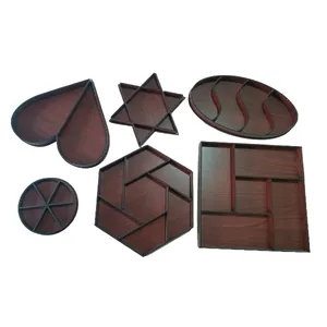اردو خوری مدل چوبی 1001 مجموعه 6 عددی