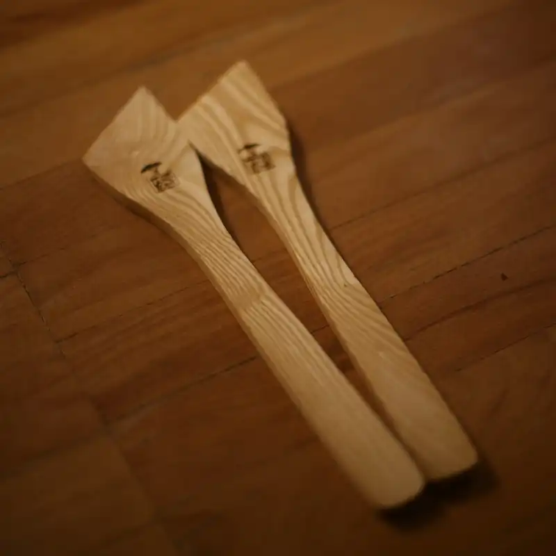 کفگیر چوبی وودلندزون مدل سر کج بسته 2 عددی