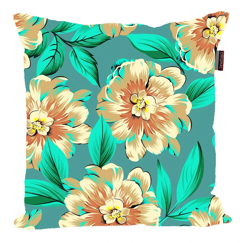 کوسن پاد آفرین مدل فانتزی طرح گل و برگ کد PK40652