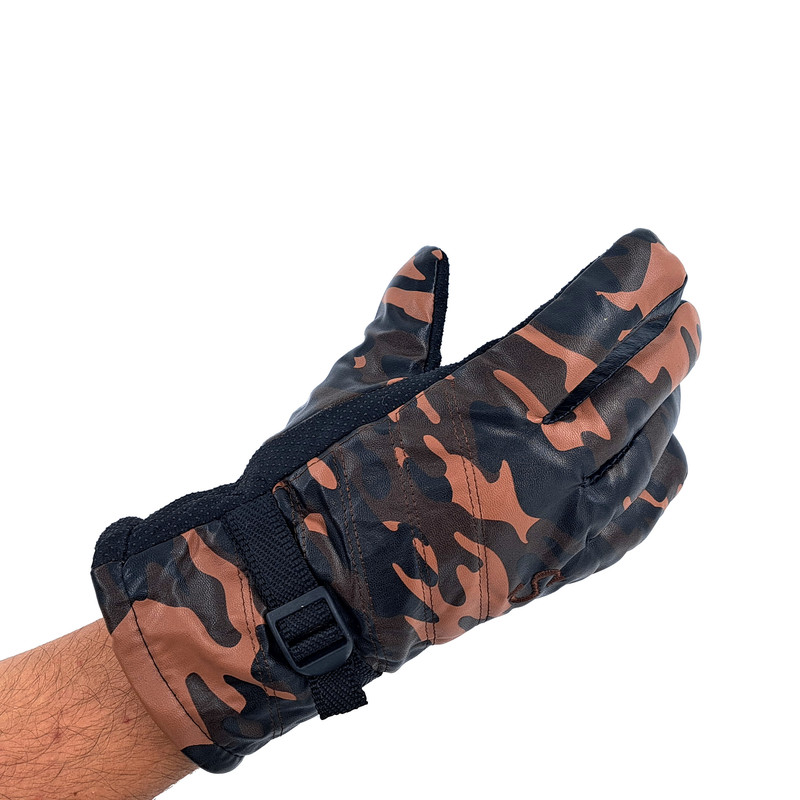 دستکش موتورسواری مدل چریکی طرح S کد 1017