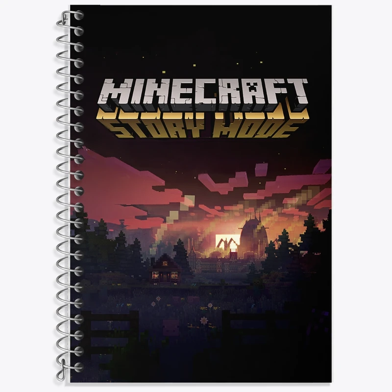 دفتر لغت 50 برگ خندالو طرح ماینکرافت (Minecraft) کد F239