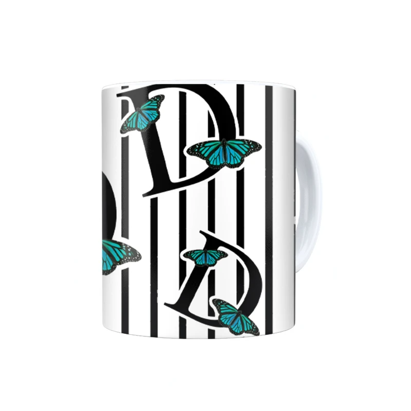 ماگ ترمه طراحان ایده مدل حرف D پروانه ای کد cfp3006