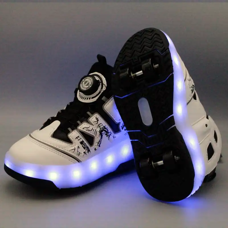 کفش اسکیتی بچگانه بی کی جی کیدز مدل چراغ دار کد 2215