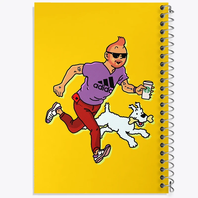 دفتر نت موسیقی 50 برگ خندالو مدل تن تن (Tintin) کد F173