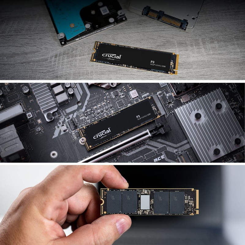 اس اس دی اینترنال کروشیال مدل P3 PCIe M.2 2280 ظرفیت دو ترابایت