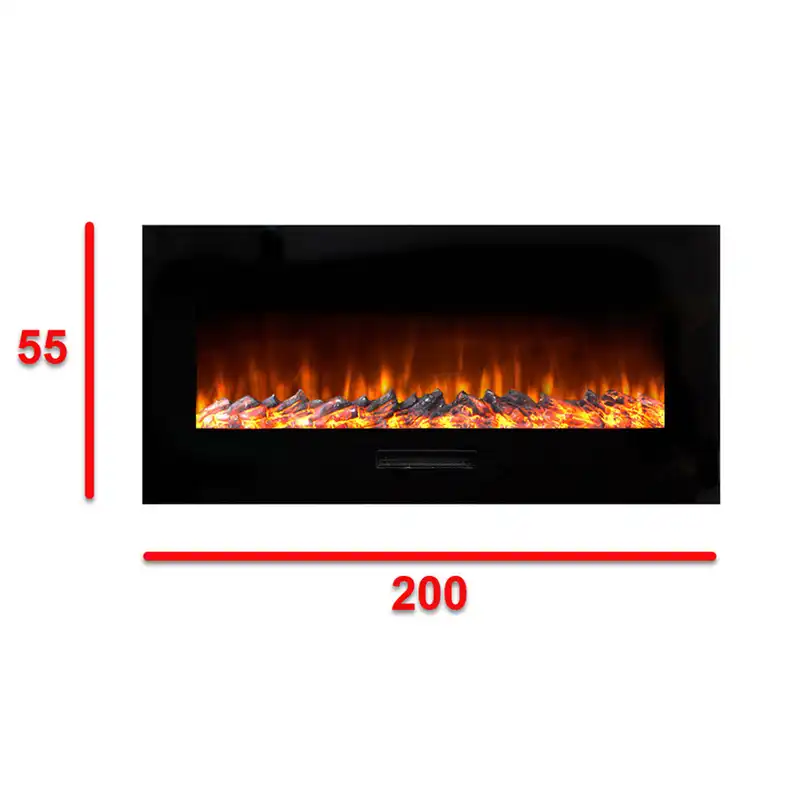 شومینه دیواری برقی شومینه بیستون مدل B.Z_200_L2.bs