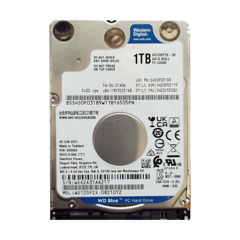 قیمت و خرید هارددیسک اینترنال وسترن دیجیتال مدل WD10SPZX-08Z10 ظرفیت 1 ...
