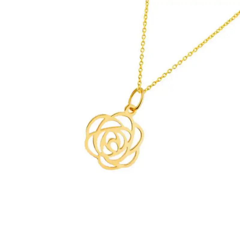 گردنبند طلا 18 عیار زنانه الن نار مدل گل رز LN9246
