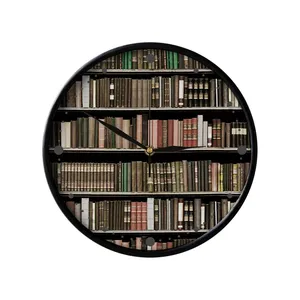 ساعت دیواری مدوپد طرح کتابخانه مدل pod00207
